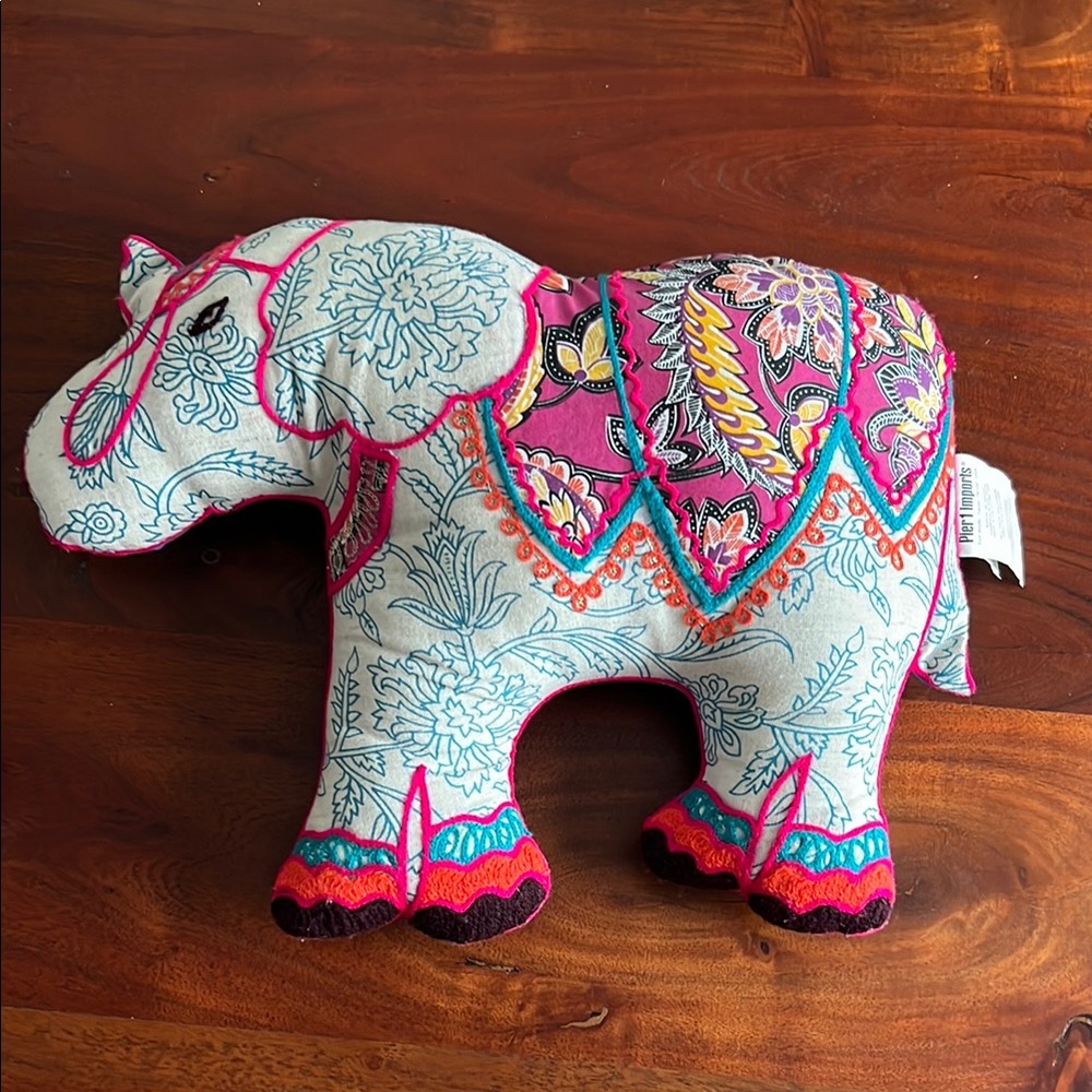 Colorful Elephant Decorative Pillow